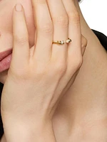 Helena Open Ring 18K Yellow Gold With 2.75-3MM Pearls & Diamonds