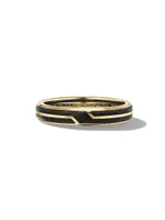 Forged Carbon Band Ring 18K Yellow Gold