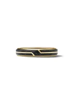 Forged Carbon Band Ring 18K Yellow Gold