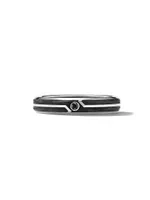 Forged Carbon Band Ring 18K White Gold