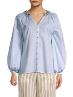 Aix Striped Embellished Blouse