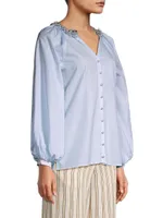 Aix Striped Embellished Blouse