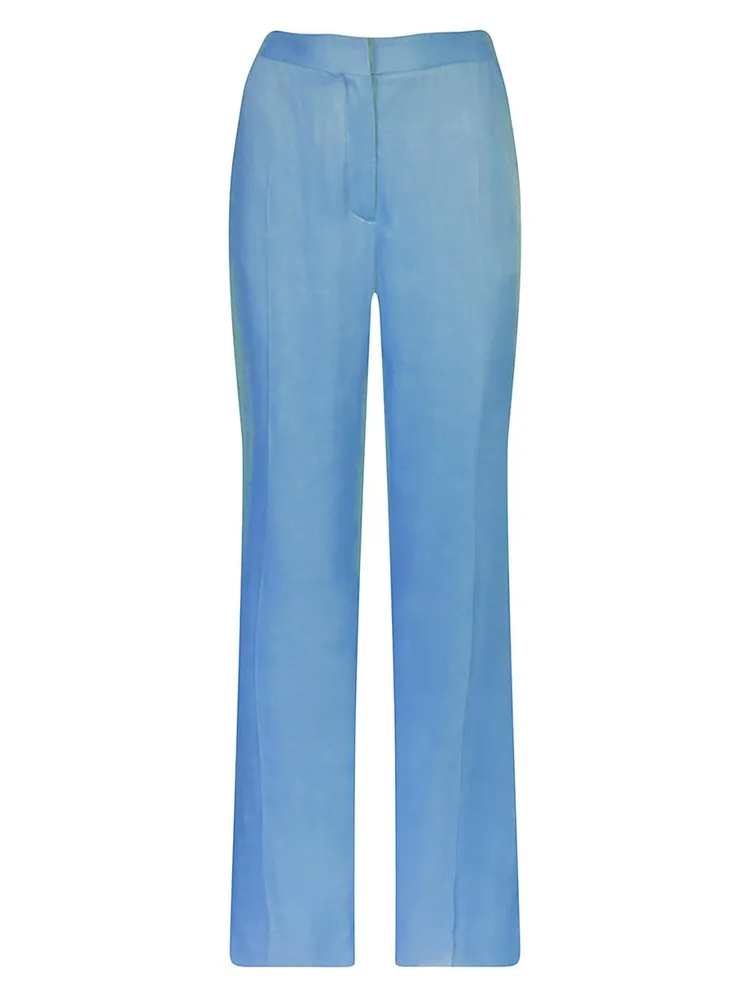 Loria Crepe Wide-Leg Pants