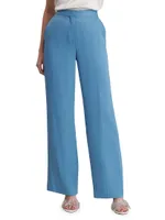 Loria Crepe Wide-Leg Pants