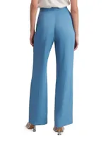 Loria Crepe Wide-Leg Pants