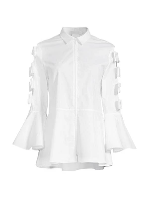 Peintre Poplin Bow Blouse