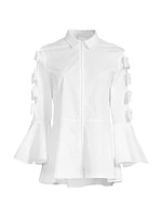 Peintre Poplin Bow Blouse