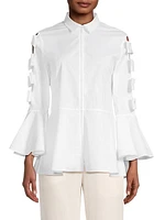 Peintre Poplin Bow Blouse