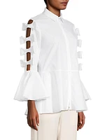 Peintre Poplin Bow Blouse