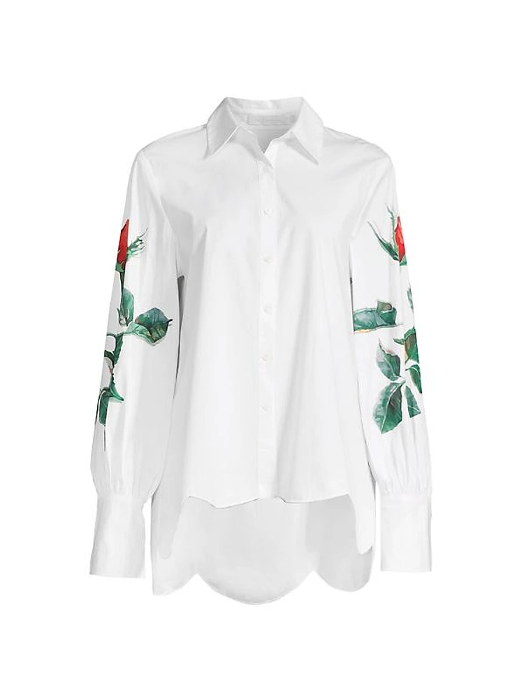 Flowers Poplin Shirt