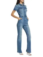 Fit For Success Boot-Cut Denim Jumpsuit