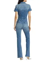 Fit For Success Boot-Cut Denim Jumpsuit