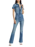 Fit For Success Boot-Cut Denim Jumpsuit