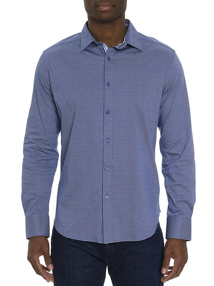 Liotta Geometric Button-Front Shirt