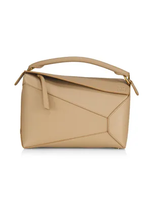 Puzzle Edge Grained Leather Bag