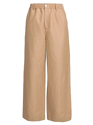 Flare Linen & Cotton Trousers