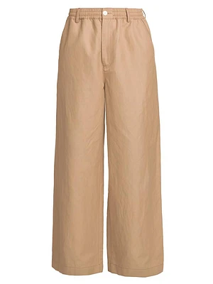 Flare Linen & Cotton Trousers
