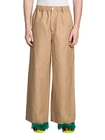 Flare Linen & Cotton Trousers
