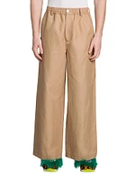 Flare Linen & Cotton Trousers