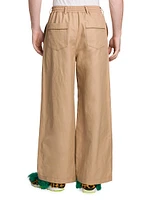 Flare Linen & Cotton Trousers