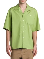 Logo Poplin Camp Shirt