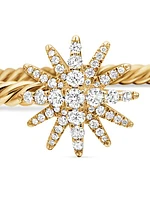 Starburst Open Cable Bracelet In 18K Yellow Gold With Diamonds