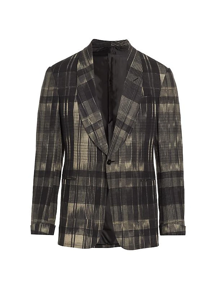 Kent Plaid Silk Blazer