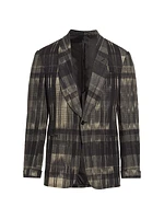 Kent Plaid Silk Blazer