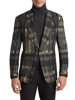 Kent Plaid Silk Blazer