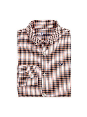 Boy's Tattersall Plaid Button-Up Shirt