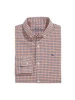 Boy's Tattersall Plaid Button-Up Shirt