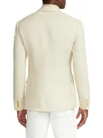 Silk-Linen Single-Breasted Sports Jacket