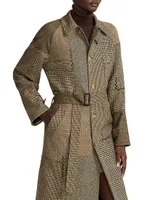 Teegan Belted Patchwork Coat