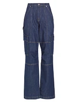 Axelle Denim Cargo Pants