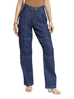 Axelle Denim Cargo Pants