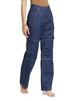 Axelle Denim Cargo Pants