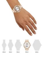Transparency Rose-Goldtone Stainless Steel Bracelet Watch/36MM