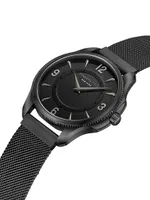 Classic Black Stainless Steel Bracelet Watch/42MM