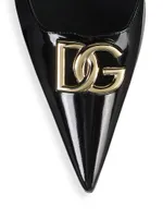 90MM DG Logo Leather Pumps