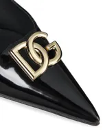 90MM DG Logo Leather Pumps