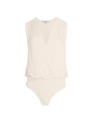 Date Satin Surplice Bodysuit
