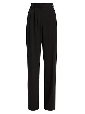 Pleated Wide-Leg Pants