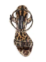Keira Embellished Leopard 125MM Platform Sandals