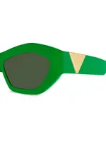 New Triangle Acetate 54MM Geometric Sunglasses