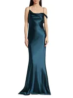 Harper Crepe Satin Slip Gown