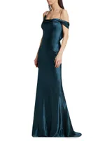 Harper Crepe Satin Slip Gown