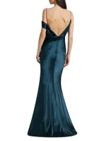 Harper Crepe Satin Slip Gown