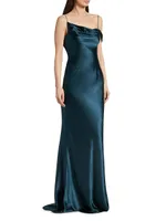 Harper Crepe Satin Slip Gown