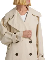 Highlands Double-Breasted Cotton Peacoat