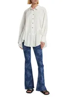 Freya Oversized Cotton Poplin Button-Front Shirt